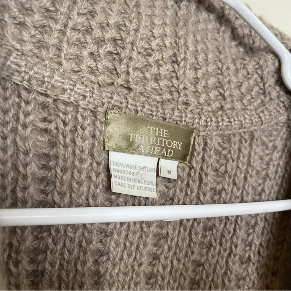 The Territory Ahead Wool Chunky Knit Cardigan Sweater - Picture 6 of 8